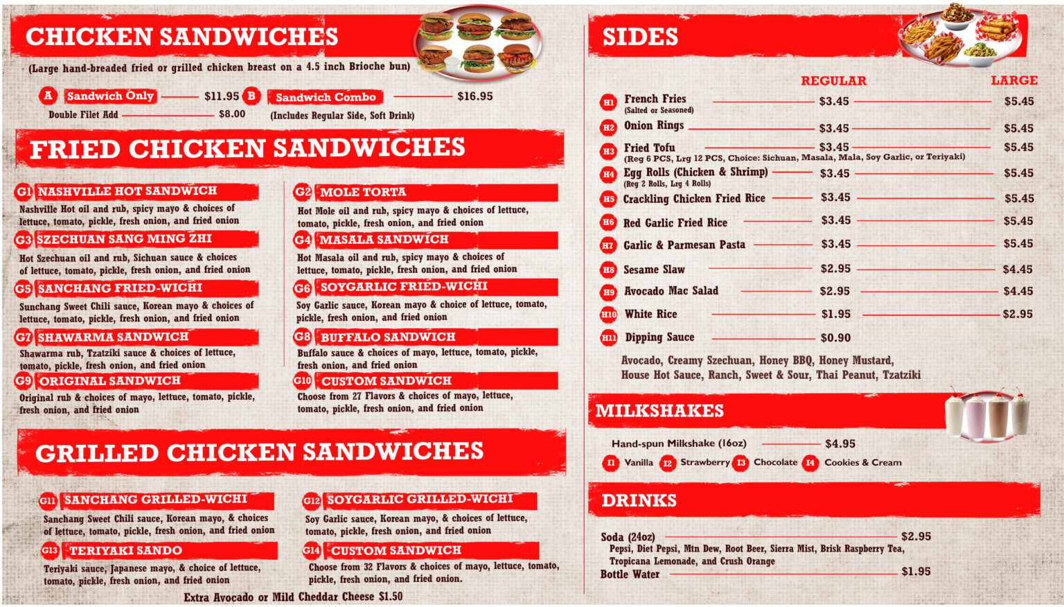 Menu World Fried Chicken