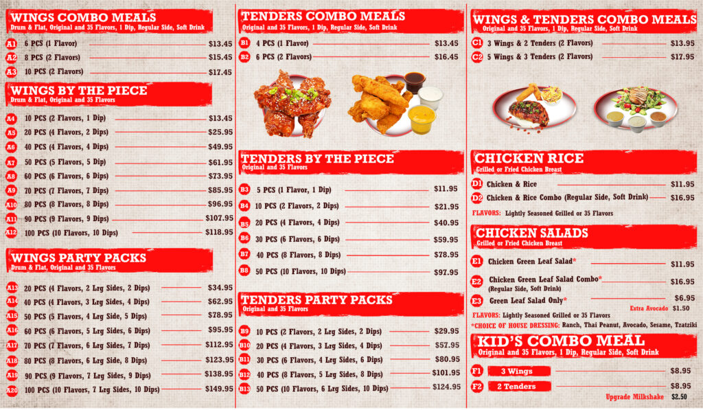 Menu World Fried Chicken